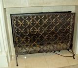 Fireplace screen.