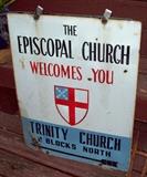 Old metal hanging sign from Galveston.