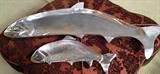 Large Metal Fish Platter Set