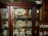 Fabulous American Oak Curved Glass China Cabinet