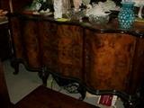 Serpentine Front Italian Sideboard with mirror