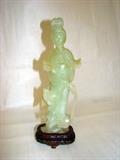 Chinese carved hard stone female figure.