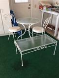 vintage patio table and chairs