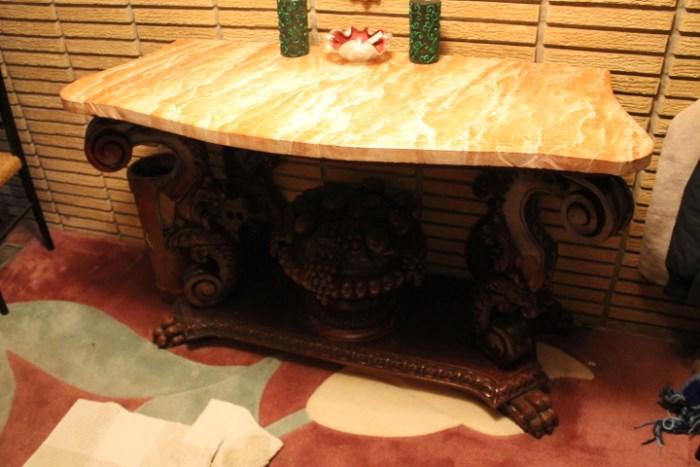 Marble Top Foyer Table
