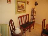 SET OF 6 T BACK OAK CHAIRS