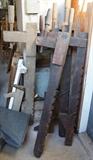 Antique wooden clamps