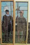 VICTORIAN STAIN GLASS WINDOWS (KNIGHTS)