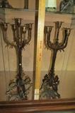ANTIQUE BRONZE CANDLEABRAS 