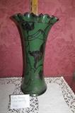 RARE 100+ YEAR OLD HEAVY SILVER OVERLAY VASE