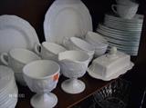 Indiana milk glass grapevine dishes