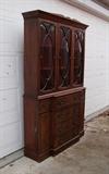 C/1940's Mahogany 2 pc. China/Secretary w/Butler desk drawer 