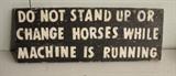 C/1900 Rare hand painted Carousel warning sign 