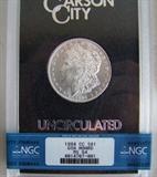 ~ 1884 Carson City MS-64 uncirculated Silver dollar, NGC encapsulated 