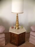 marble top tables & lamps