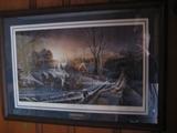 Terry Redlin "The Pleasures of Winter" #682/2450 With Remarque 