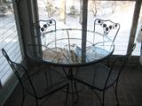 Glass & Iron Patio Set