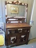 Western Chest/Mirror with Cowhide