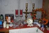 Nice decor/pair of solid brass candlesticks