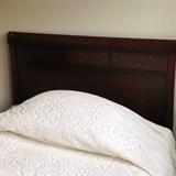 Close up of twin headboard