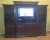 3 piece mahogany entertainment, Sony Bravia flatscreen tv
