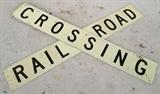 2 part Railroad crossing sign