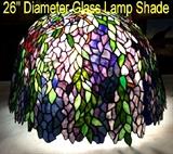 26" diameter stained glass lamp shade