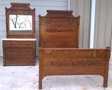 2 piece Eastlake Victorian bedroom set