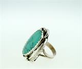 Fine Vintage Pawn Silver & Turquoise Ring
