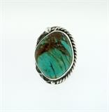Fine Vintage Pawn Silver & Turquoise Ring
