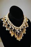 Vintage Costume Rhinestone & Pearl Demi-Parure

