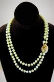 Vintage Costume Jadeite Double Bead Necklace

