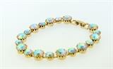 Vintage Weiss Rainbow Rhinestone Bracelet
