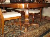 double pedestal dining table and chairs