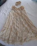 antique christening gown and bonnet