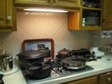 lots of cast iron inc. corn stick pans
