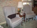 pair of wing chairs