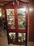 Davis Cabinet limited edition "Lillian Russell" number 350/ of 451 produced in 2000 solid cherry beveled glass curio cabinet.
