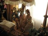 3 figure large Capo Di Monte lamp.