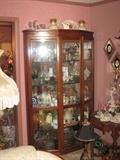 Cabinet #2 full of old glass & china