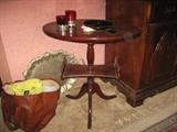 Mahogany candle stand.