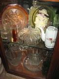 cabinets full of glassware