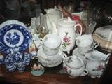 Moss rose and other china.