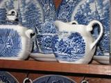 Famous Colonial Scene dishes complete set and service pieces.