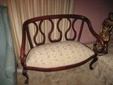 Mahogany Love seat.