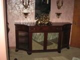 Mahogany Mirror door Credenza.