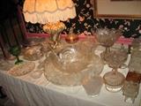 Lots of Pressed & cut glass.