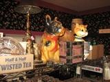 Chalk Bull Dog , Old doll Trunk , Bobble head cat. 