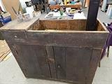 Old wooden dry sink 