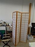 paper screen, three panel