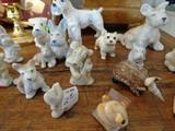 Dog figurines. 